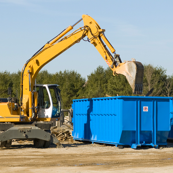 what size residential dumpster rentals are available in Eveleth MN